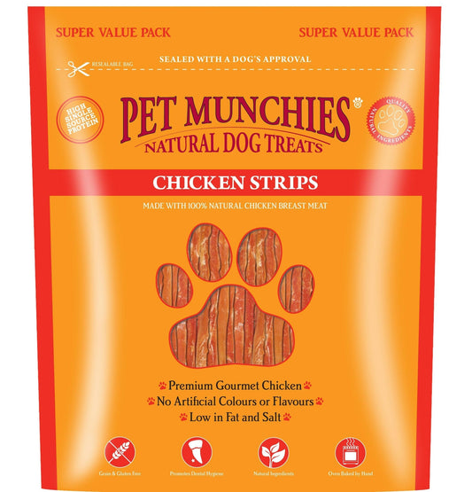 Pet Munchies Dog Treat Ckn Strips 3x320g | Luxury Home Accessories | Heulog Glow