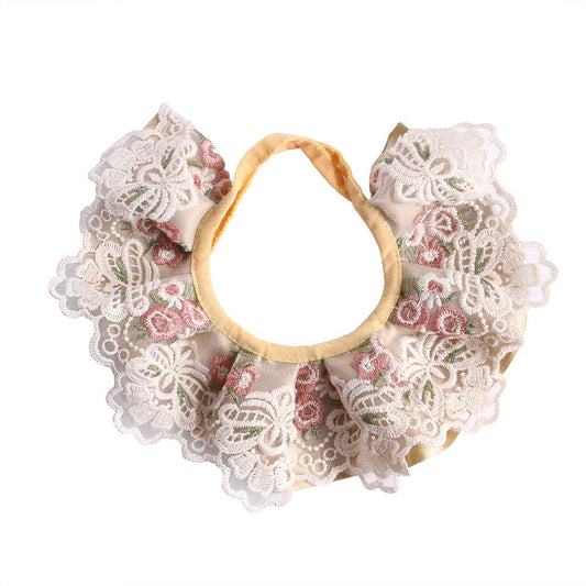 Pet Peacock Feather Lace Embroidered Lace Scarf | Luxury Home Accessories | Heulog Glow