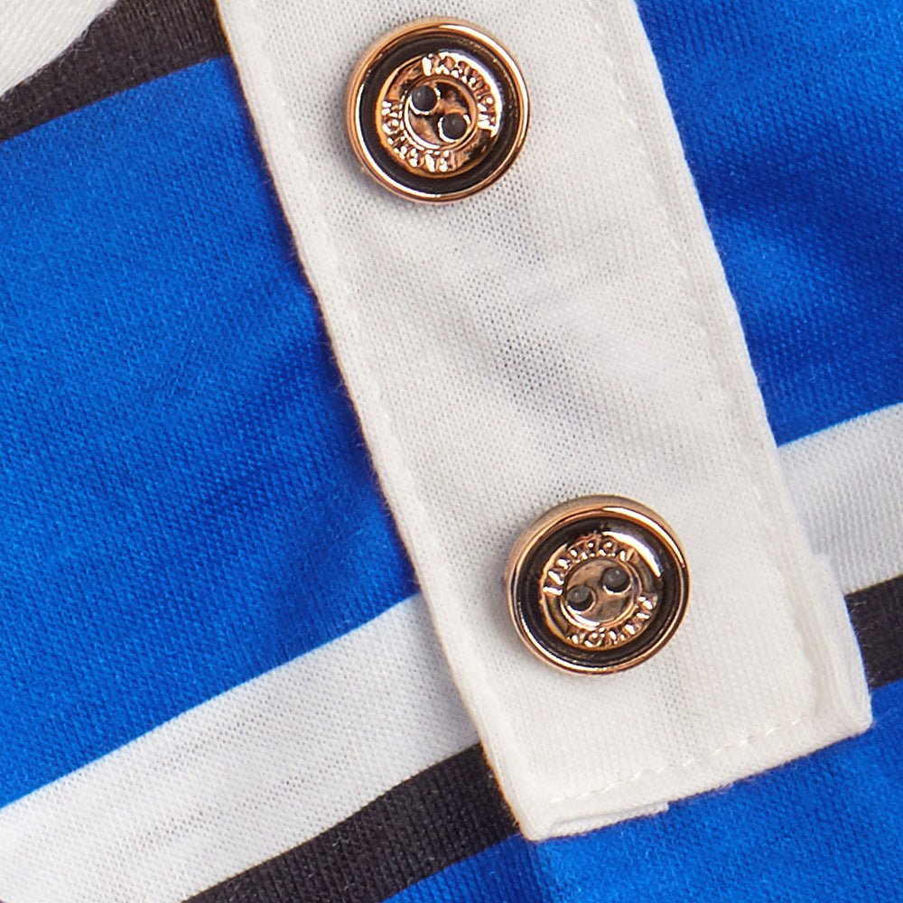 Pet POLO Shirt Blue And White Striped Dog Clothes | Luxury Home Accessories | Heulog Glow