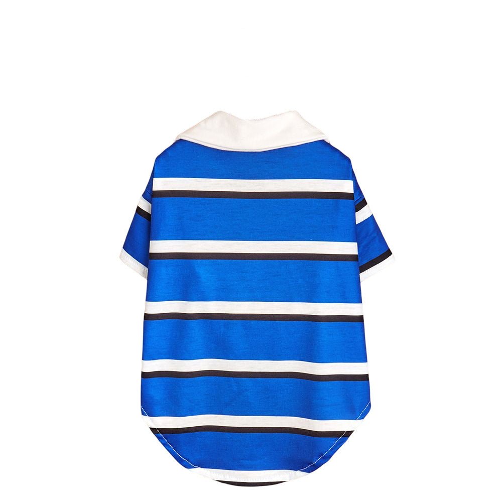 Pet POLO Shirt Blue And White Striped Dog Clothes | Luxury Home Accessories | Heulog Glow
