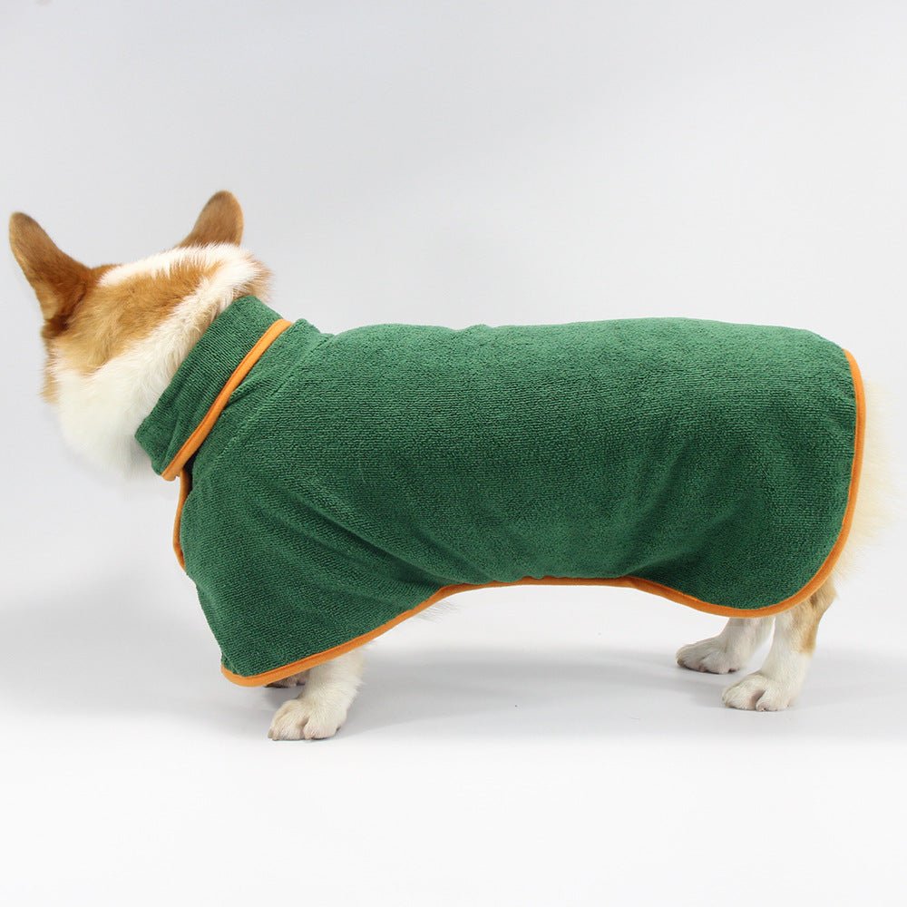 Pet Puppy Clothes Bathing Robe Neck Pet Clothes Tucked Waist Dog Shirts | Luxury Home Accessories | Heulog Glow