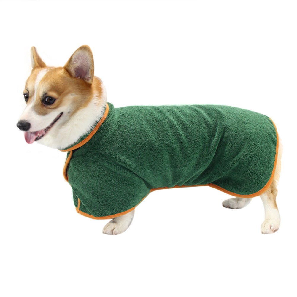 Pet Puppy Clothes Bathing Robe Neck Pet Clothes Tucked Waist Dog Shirts | Luxury Home Accessories | Heulog Glow