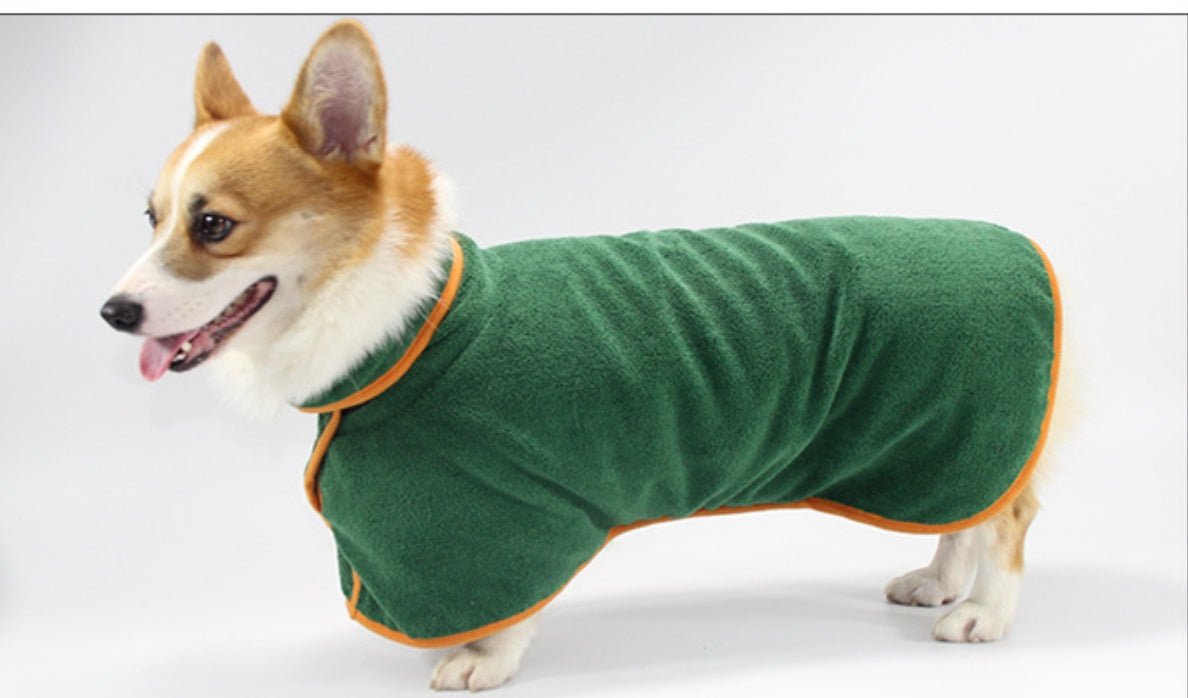 Pet Puppy Clothes Bathing Robe Neck Pet Clothes Tucked Waist Dog Shirts | Luxury Home Accessories | Heulog Glow