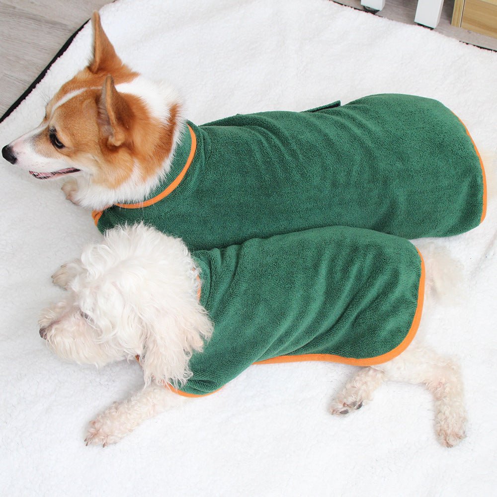 Pet Puppy Clothes Bathing Robe Neck Pet Clothes Tucked Waist Dog Shirts | Luxury Home Accessories | Heulog Glow