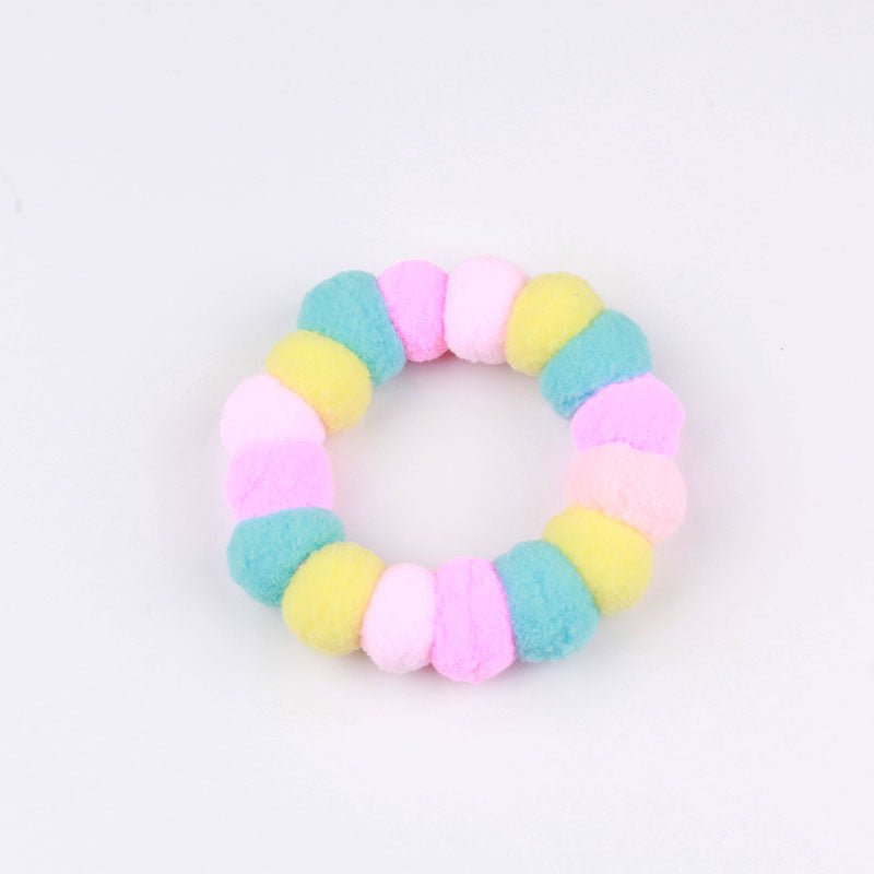 Pet Rainbow Candy Color Net Red Collar Collar Fur Ball Necklace Jewelry | Luxury Home Accessories | Heulog Glow