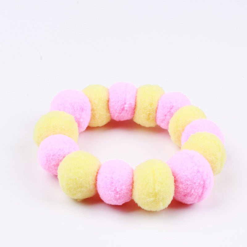Pet Rainbow Candy Color Net Red Collar Collar Fur Ball Necklace Jewelry | Luxury Home Accessories | Heulog Glow