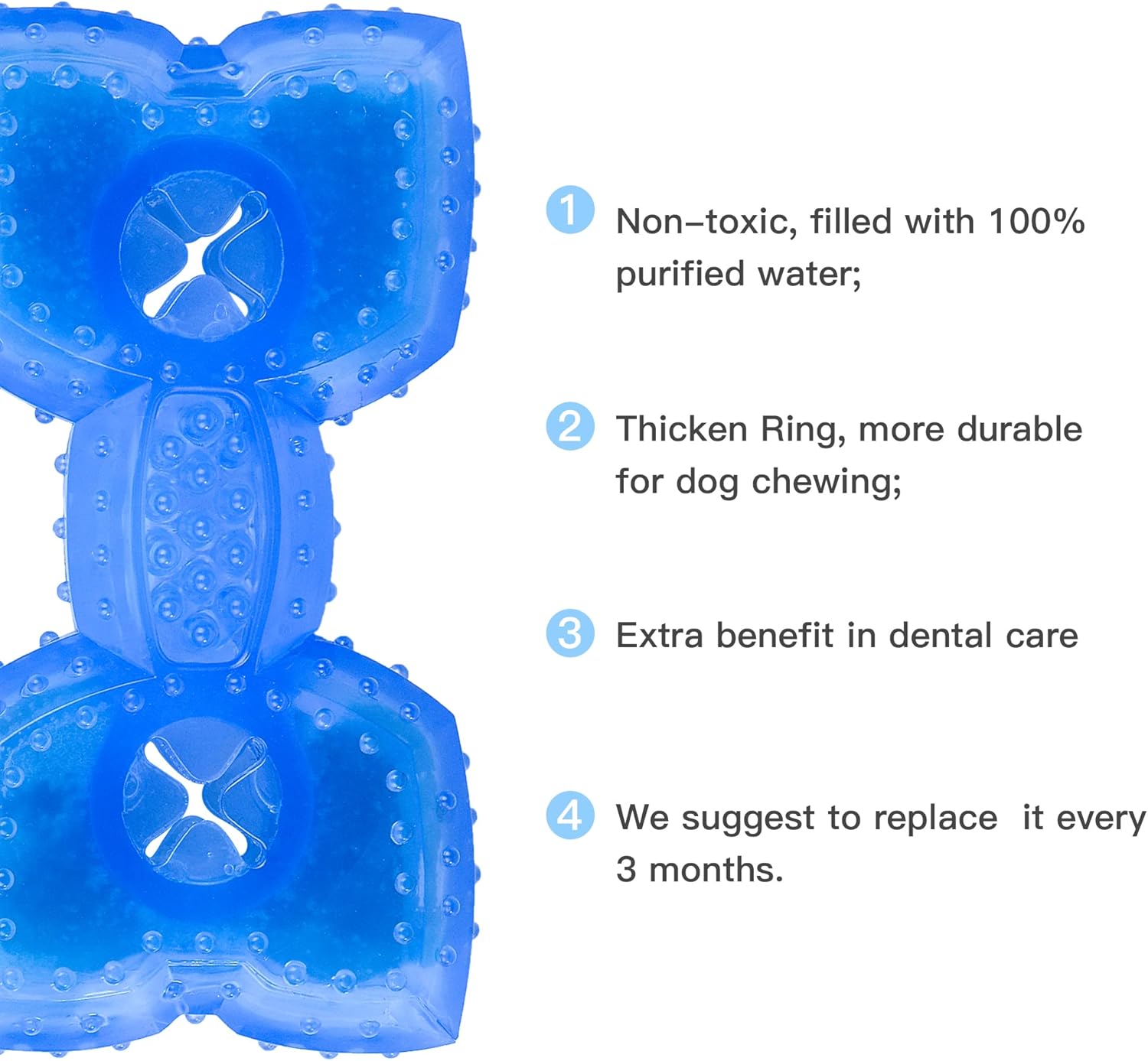 Pet Teether Cooling Chew Toy For Dogs Teething Toy For Puppies Fit With Treats For More | Luxury Home Accessories | Heulog Glow