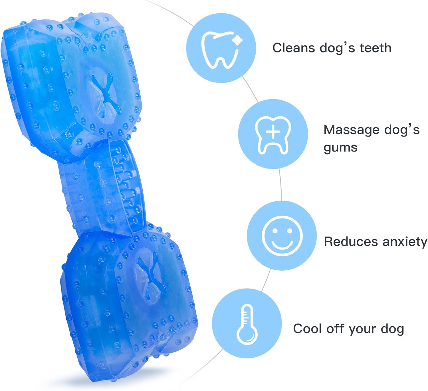 Pet Teether Cooling Chew Toy For Dogs Teething Toy For Puppies Fit With Treats For More | Luxury Home Accessories | Heulog Glow