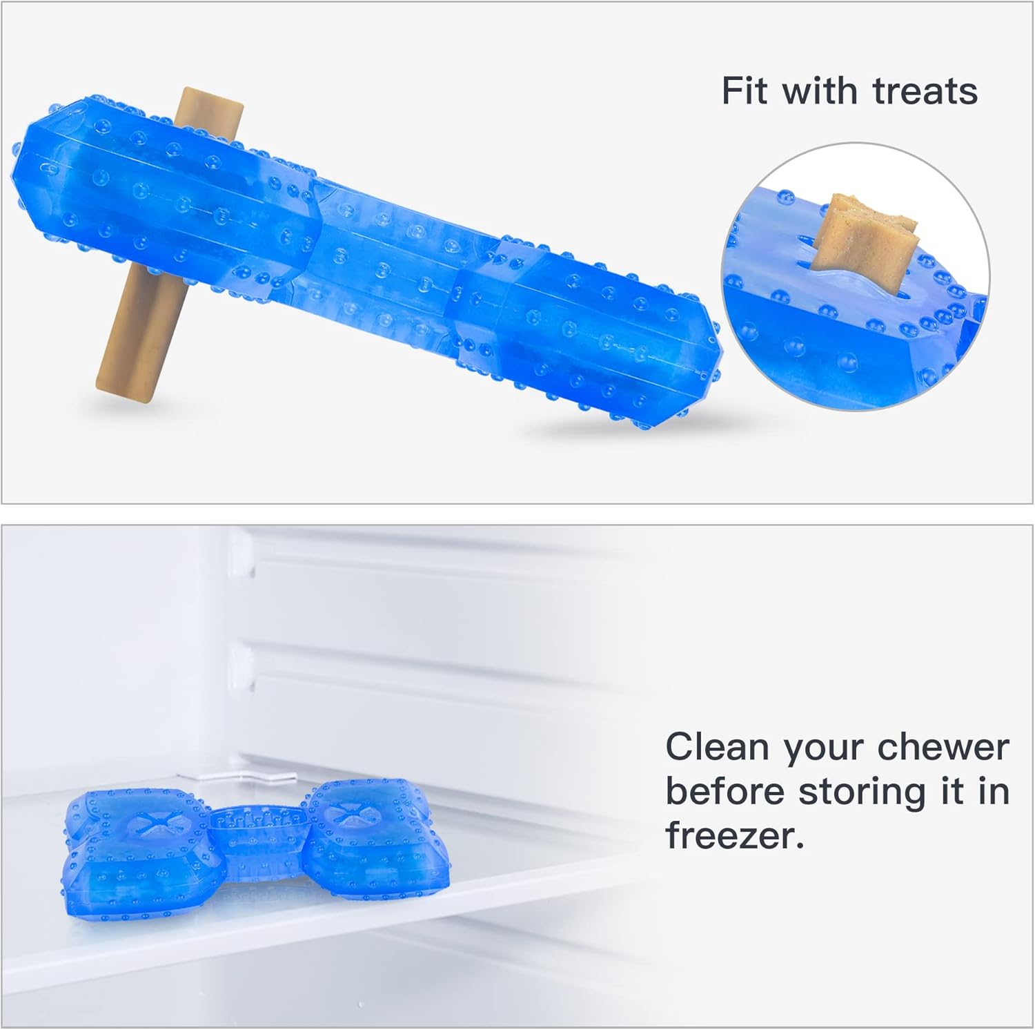Pet Teether Cooling Chew Toy For Dogs Teething Toy For Puppies Fit With Treats For More | Luxury Home Accessories | Heulog Glow