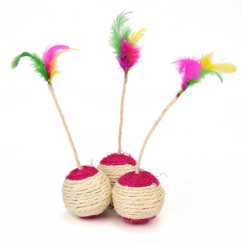 Pet Toy Cat Sisal Shuttlecock | Luxury Home Accessories | Heulog Glow