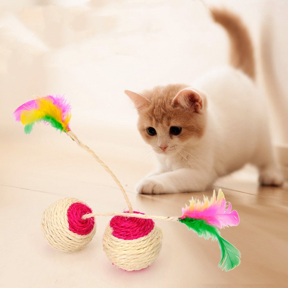Pet Toy Cat Sisal Shuttlecock | Luxury Home Accessories | Heulog Glow