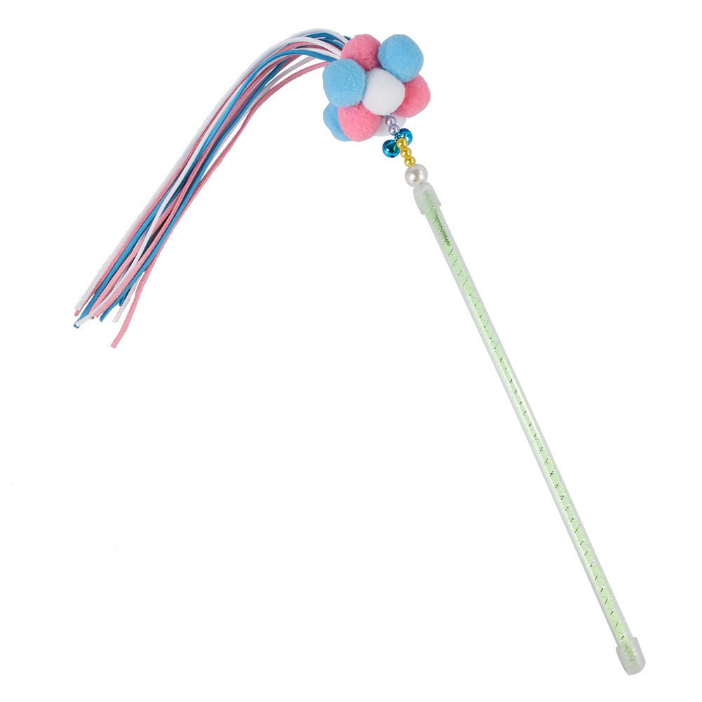 Pet Toys Korean Fur Ball Candy Color Cat Tease Interactive Toy Cat Supplies Cat Tease Stick | Luxury Home Accessories | Heulog Glow