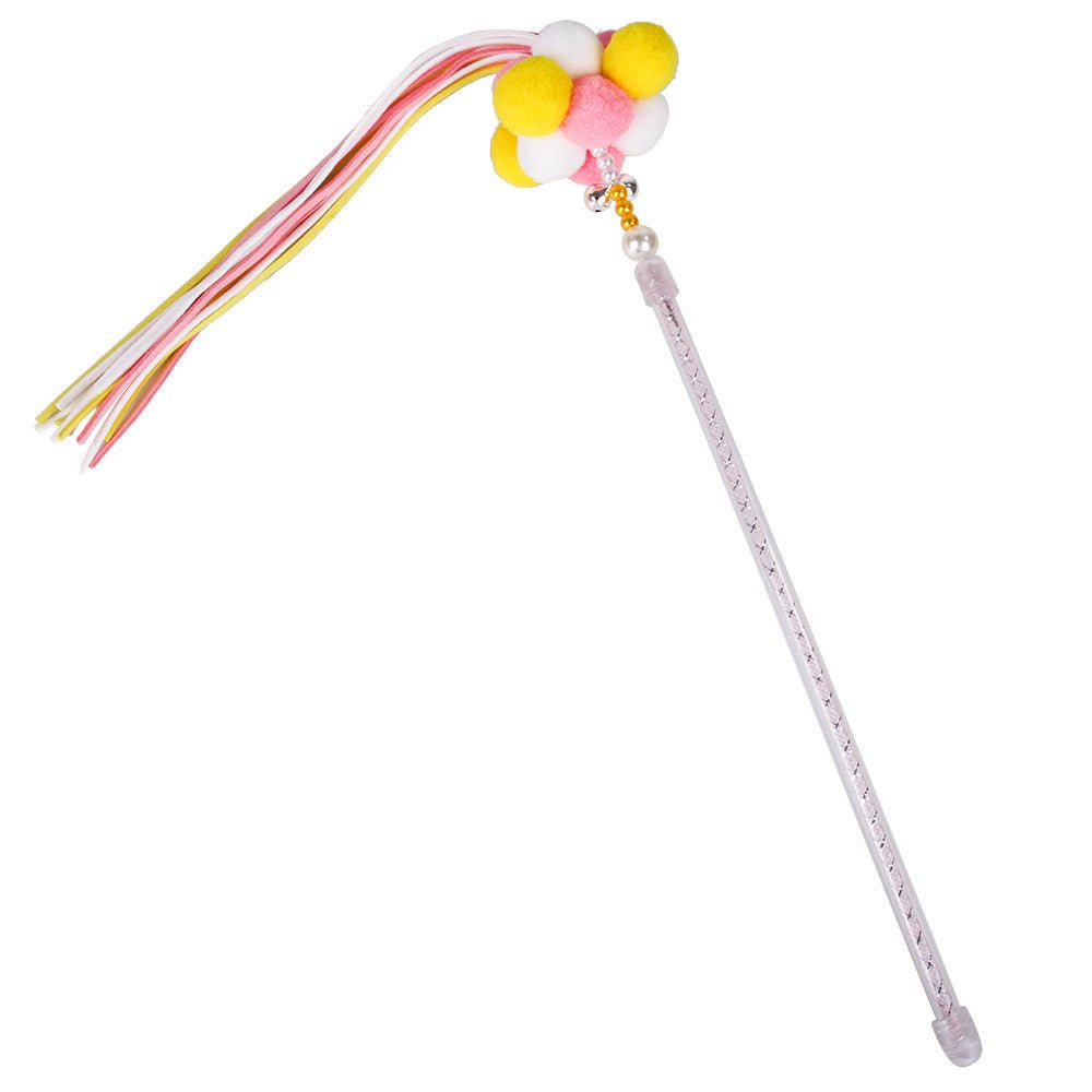 Pet Toys Korean Fur Ball Candy Color Cat Tease Interactive Toy Cat Supplies Cat Tease Stick | Luxury Home Accessories | Heulog Glow