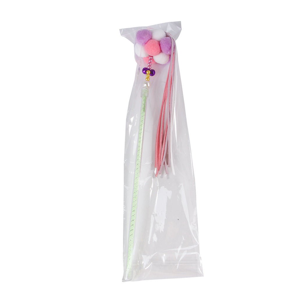 Pet Toys Korean Fur Ball Candy Color Cat Tease Interactive Toy Cat Supplies Cat Tease Stick | Luxury Home Accessories | Heulog Glow