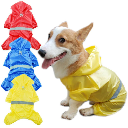 Pet Waterproof Raincoat Reflective Double Breathable Boxer Jumpsuit | Luxury Home Accessories | Heulog Glow