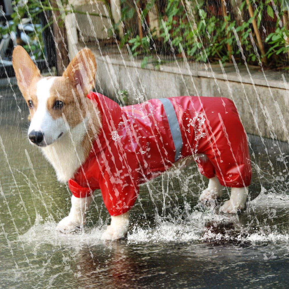 Pet Waterproof Raincoat Reflective Double Breathable Boxer Jumpsuit | Luxury Home Accessories | Heulog Glow
