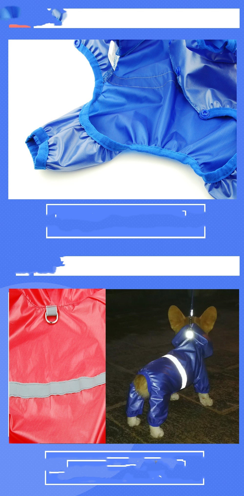Pet Waterproof Raincoat Reflective Double Breathable Boxer Jumpsuit | Luxury Home Accessories | Heulog Glow