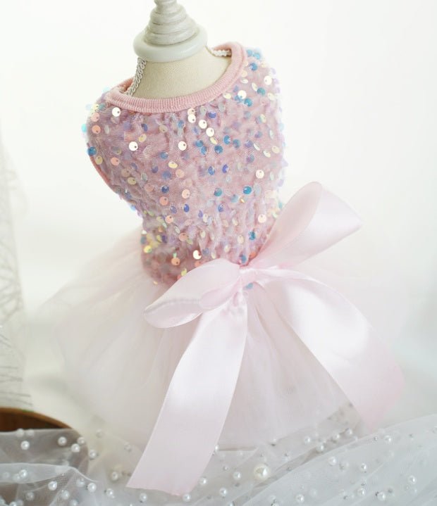 Pet Wedding Dress Dog Cat Skirt Sequin Gauze Dog Clothes | Luxury Home Accessories | Heulog Glow