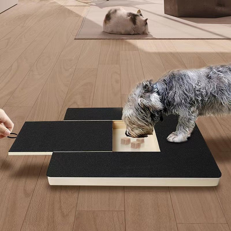 Pet Wooden Nail Scraper Board - Solid Wood Dog Nail File Grooming Tool For Natural Nail Trimming And Maintenance Toy Built-in Treat Box Dog Sandpaper Board Scratcher Pet Products | Luxury Home Accessories | Heulog Glow