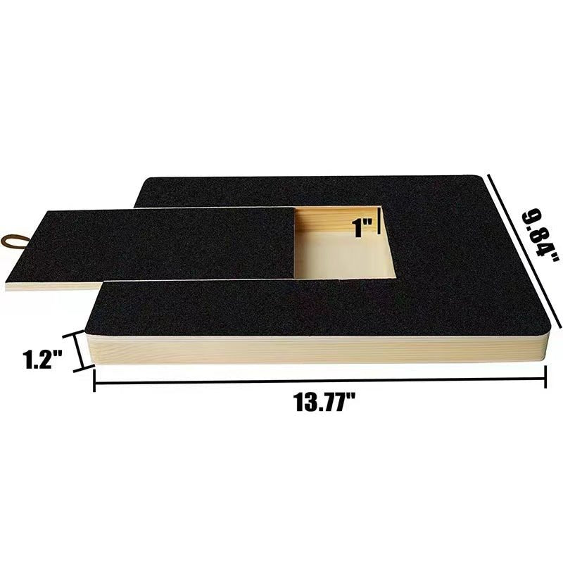 Pet Wooden Nail Scraper Board - Solid Wood Dog Nail File Grooming Tool For Natural Nail Trimming And Maintenance Toy Built-in Treat Box Dog Sandpaper Board Scratcher Pet Products | Luxury Home Accessories | Heulog Glow