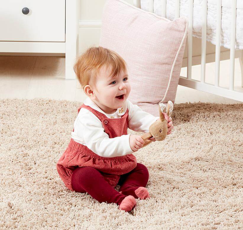 Peter Rabbit Flopsy Wooden Ring Rattle | Luxury Home Accessories | Heulog Glow