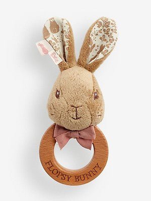 Peter Rabbit Flopsy Wooden Ring Rattle | Luxury Home Accessories | Heulog Glow