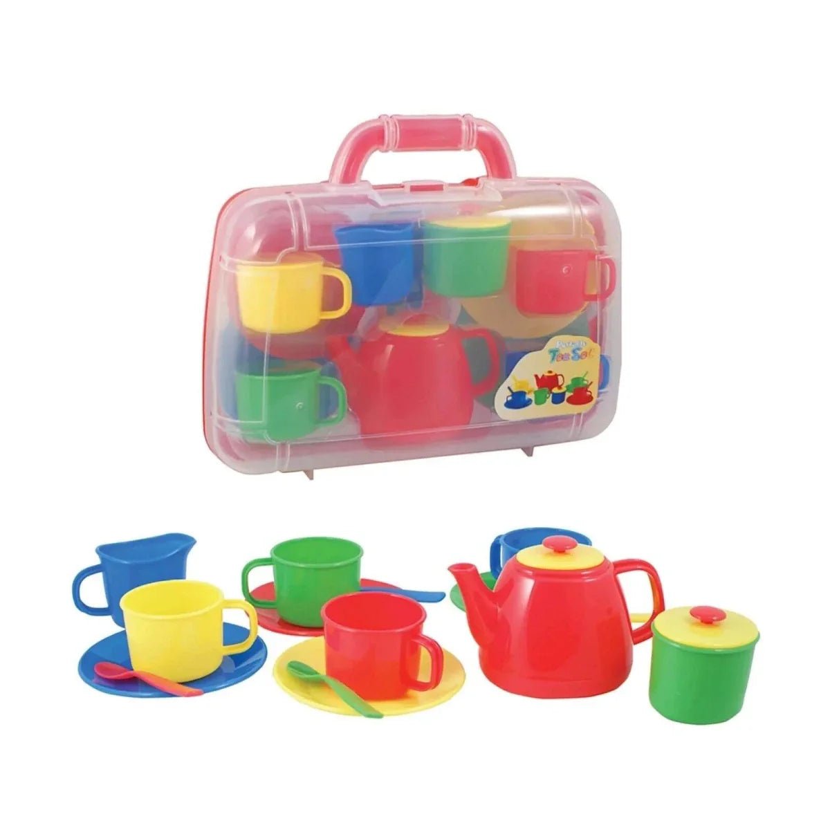 Peterkin Tea Set in Carry Case - Primary Colours | Luxury Home Accessories | Heulog Glow