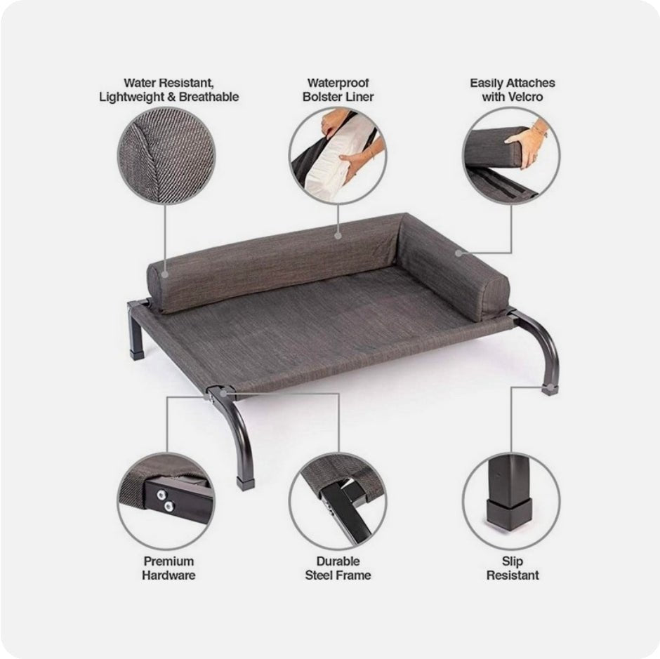 PetFusion Elevated Outdoor Dog Bed CLEARANCE | Luxury Home Accessories | Heulog Glow