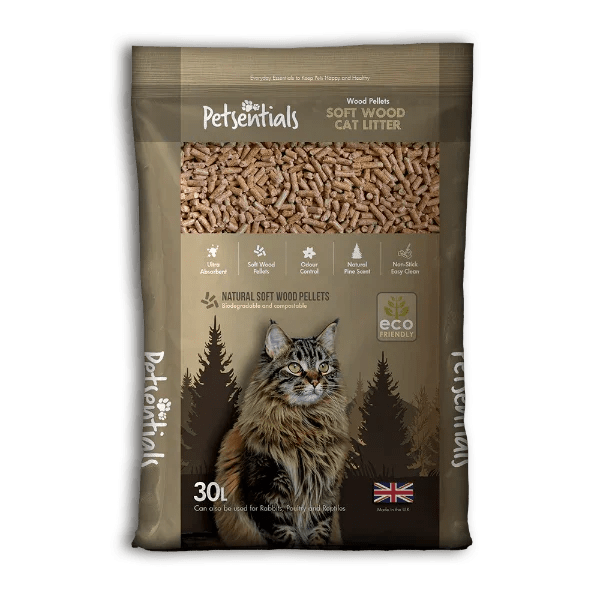 Petsentials Wood Based Cat Litter 30ltr | Luxury Home Accessories | Heulog Glow