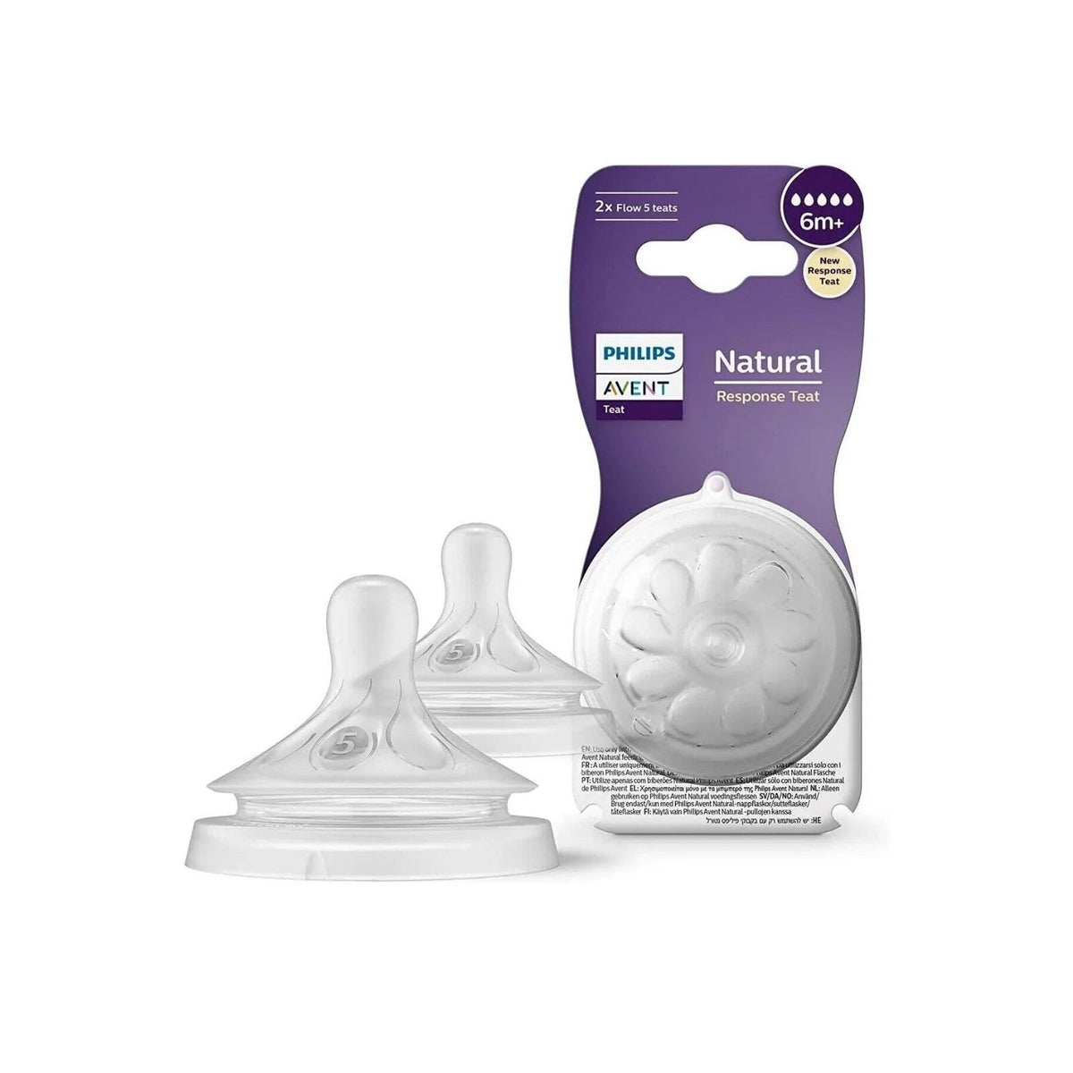 Philips Avent Natural Response Teats Stage 5 (6+ months) Pack of 2 | Luxury Home Accessories | Heulog Glow