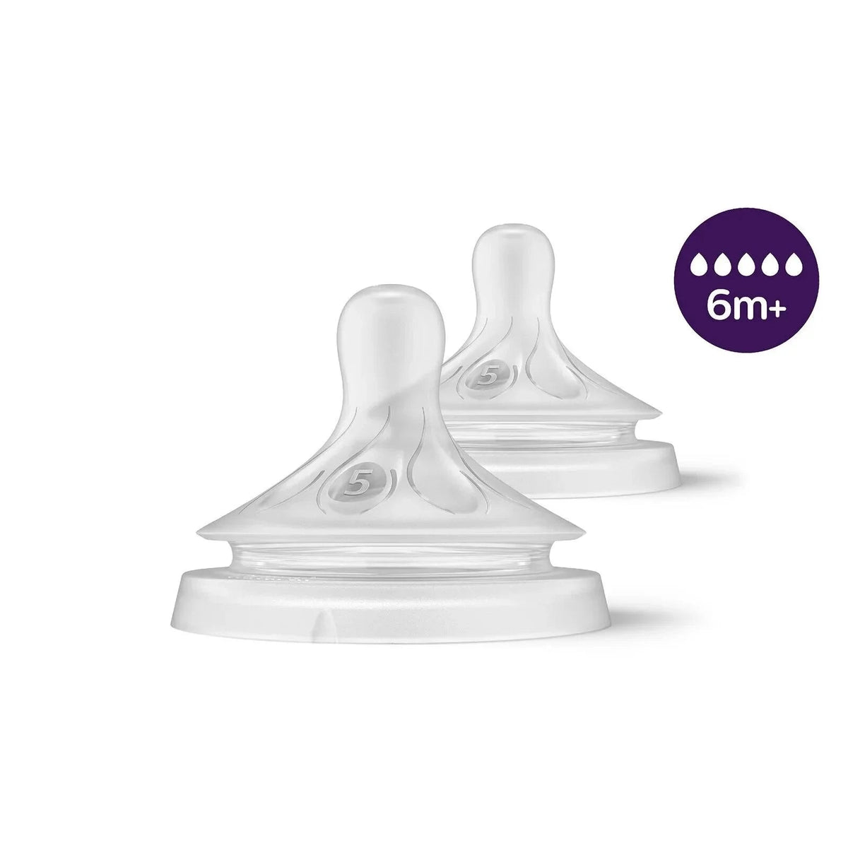 Philips Avent Natural Response Teats Stage 5 (6+ months) Pack of 2 | Luxury Home Accessories | Heulog Glow