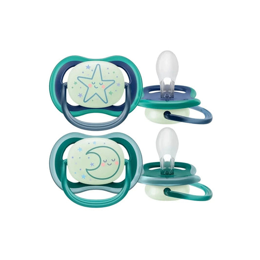 Philips Avent Ultra Air Night Soother 6-18 months Pack of 2 | Luxury Home Accessories | Heulog Glow