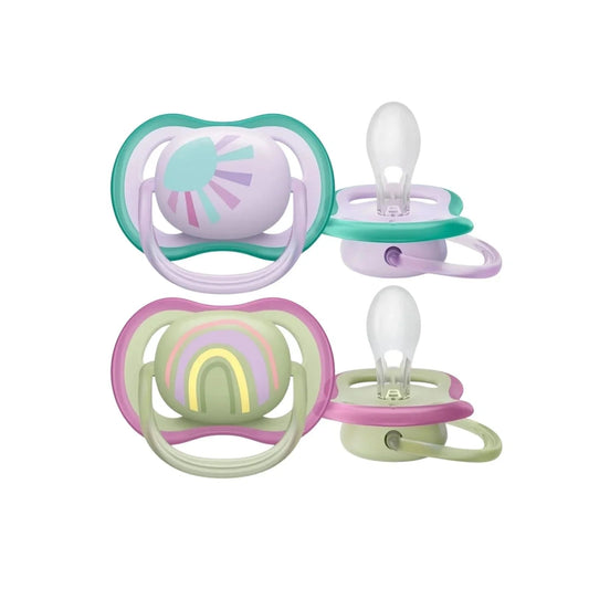 Philips Avent Ultra Air Soother 0-6 months Pack of 2 | Luxury Home Accessories | Heulog Glow
