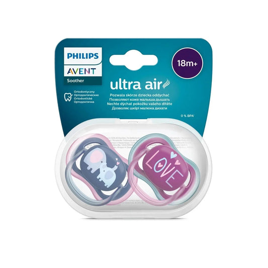Philips Avent Ultra Air Soother 18+ months Pack of 2 | Luxury Home Accessories | Heulog Glow