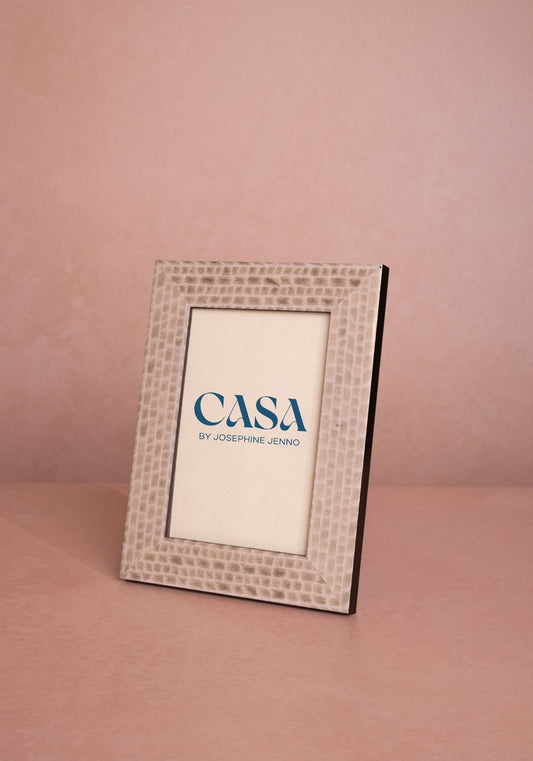 Grey Patterned Photo Frame 6x4"