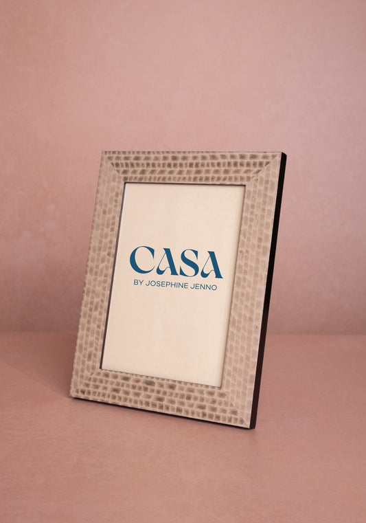 Grey Patterned Photo Frame 7x5"
