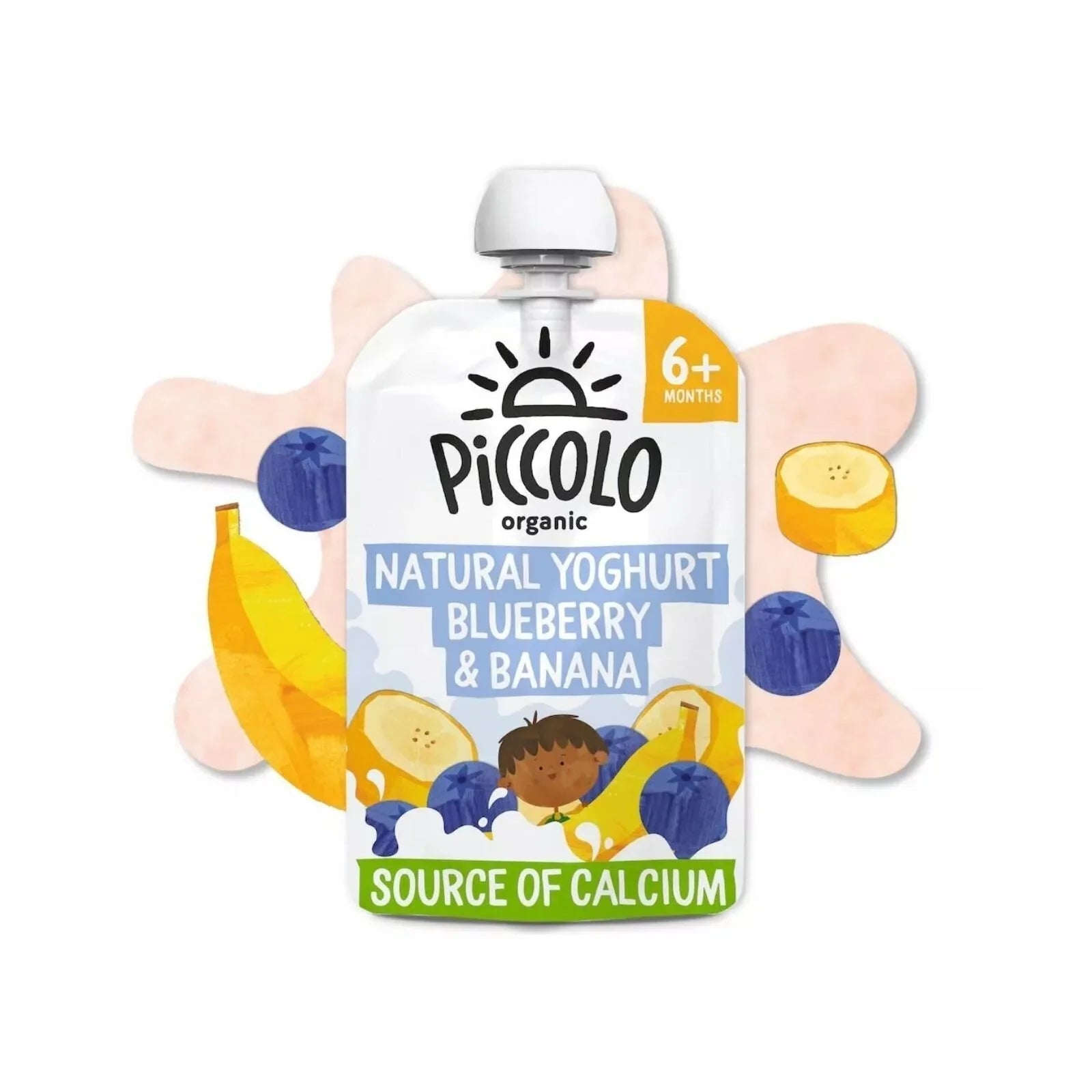 Piccolo Organic Natural Yoghurt Blueberry & Banana 6+ months 100g | Luxury Home Accessories | Heulog Glow