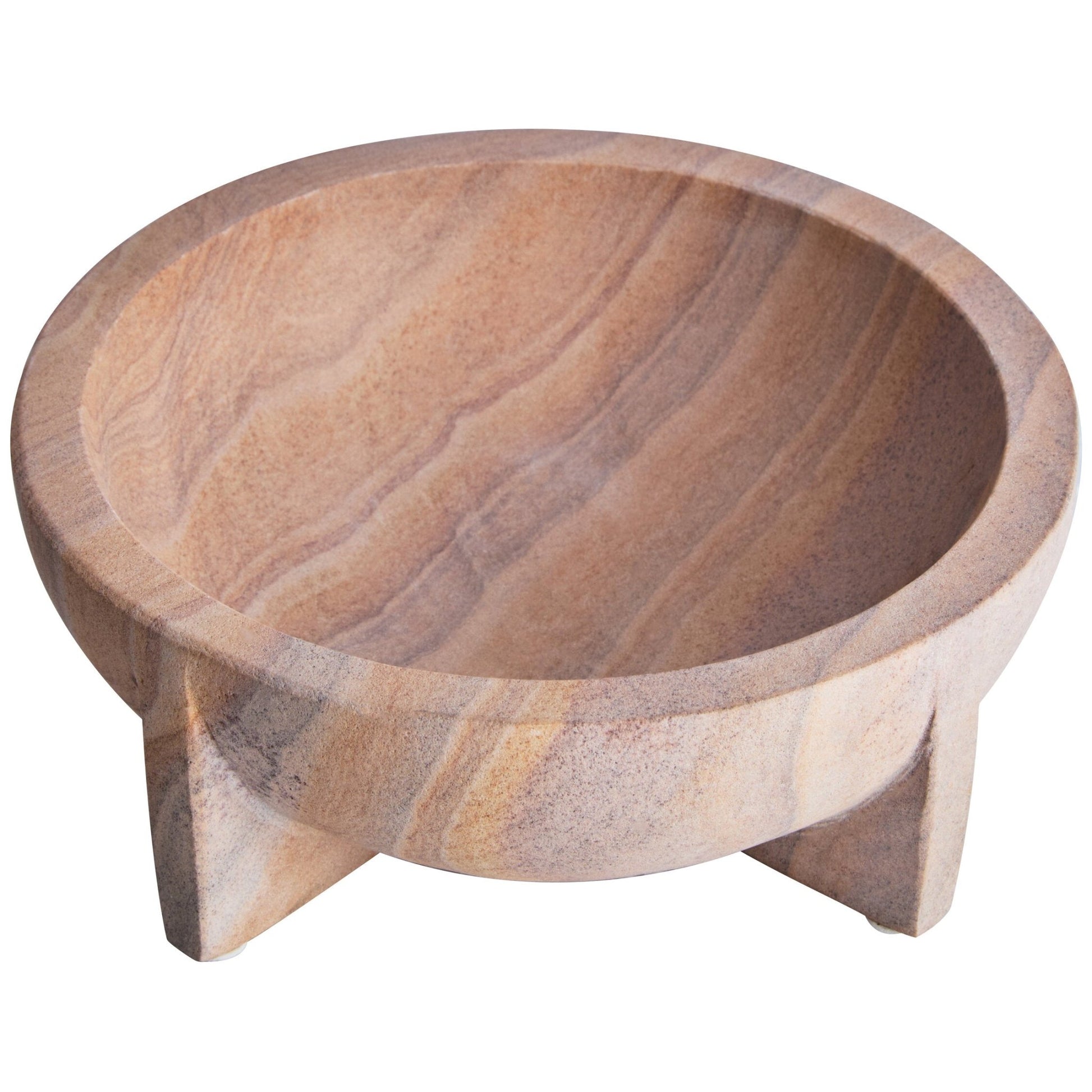 Pietra Rainbow Sandstone Pedestal Bowl | Luxury Home Accessories | Heulog Glow