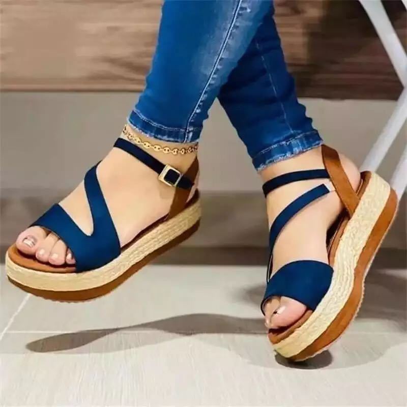 Platform Sandals Hollow Buckle Women's Shoes | Luxury Home Accessories | Heulog Glow