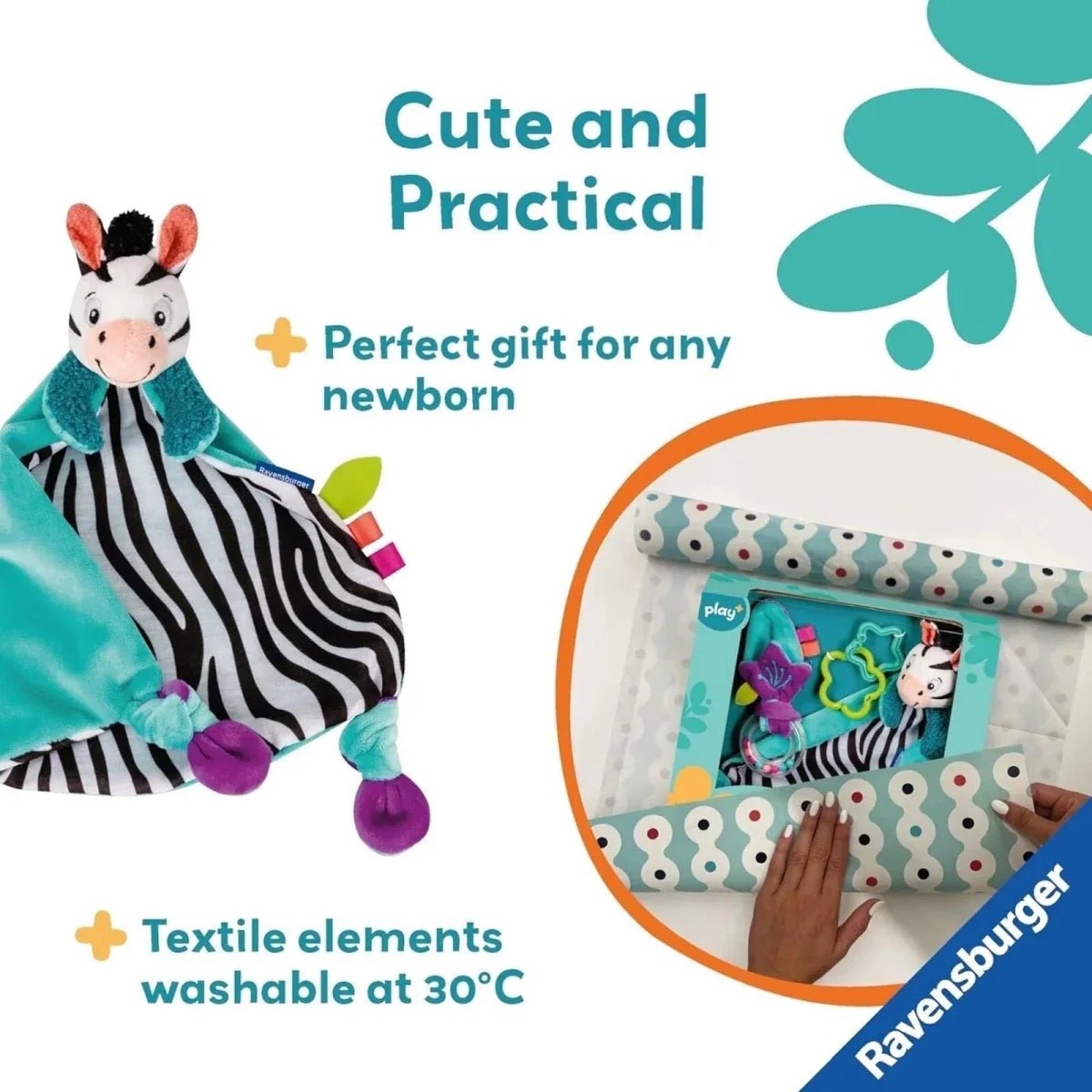 Play+ My First Snuggle Friend - Zebra | Luxury Home Accessories | Heulog Glow