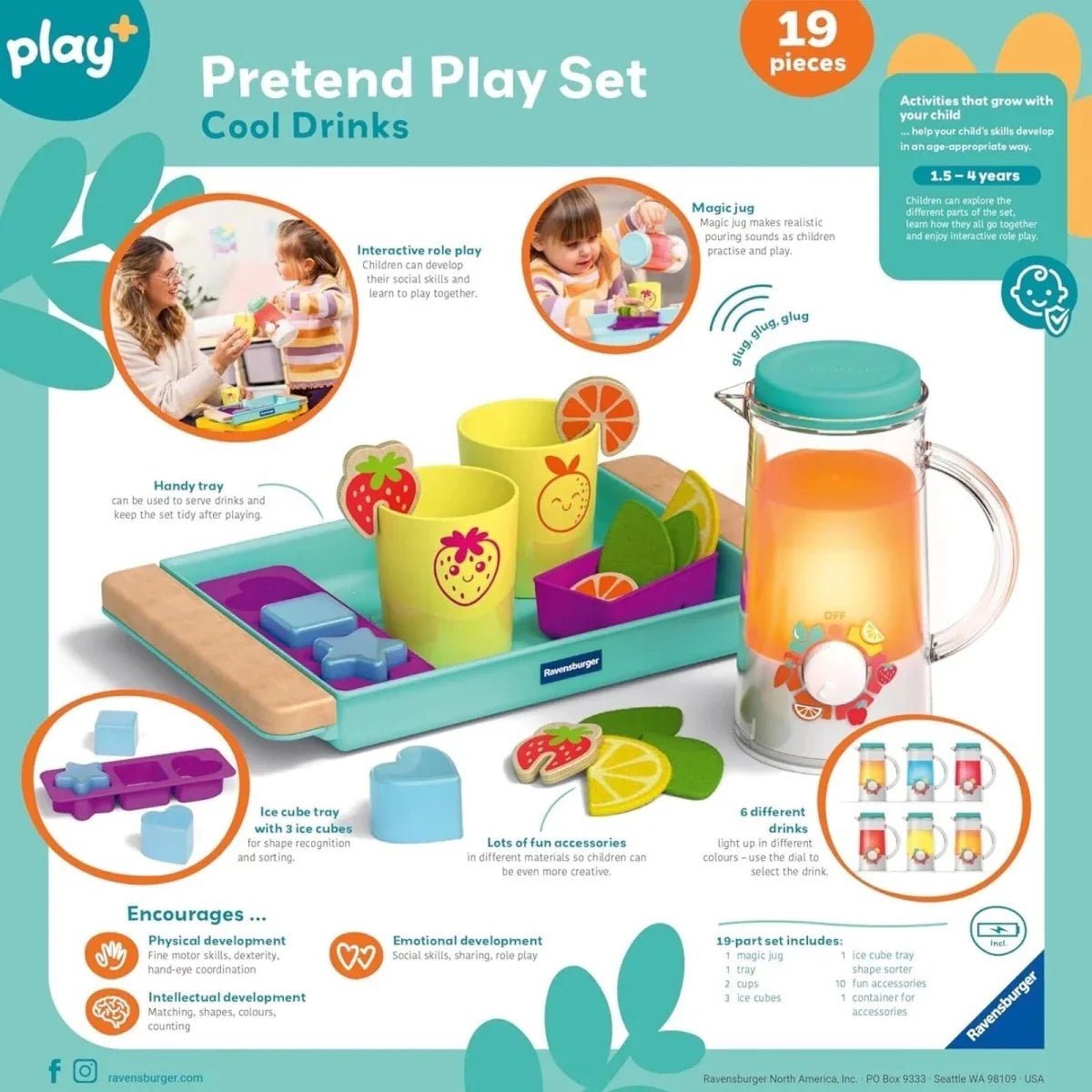 Play+ Pretend Play Set - Fresh Drinks | Luxury Home Accessories | Heulog Glow