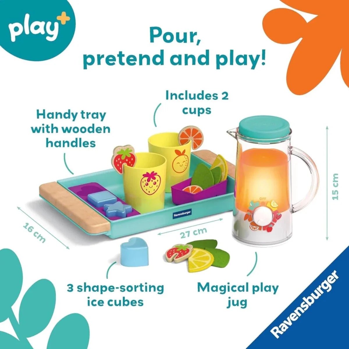 Play+ Pretend Play Set - Fresh Drinks | Luxury Home Accessories | Heulog Glow