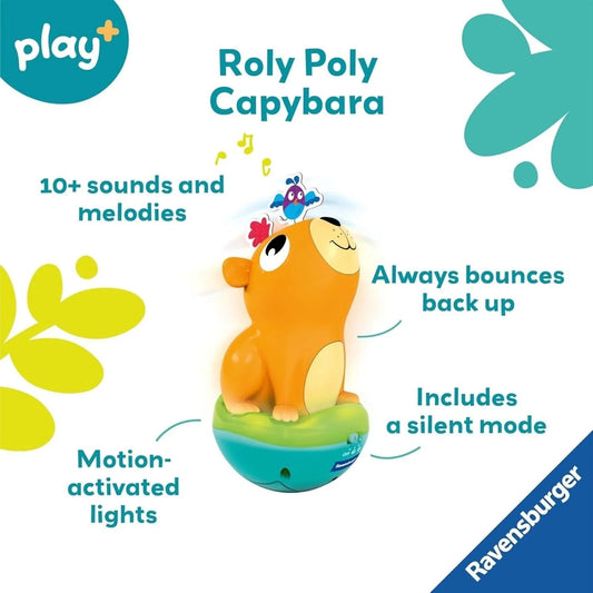 Play+ Push & Listen Roly Poly Capybara | Luxury Home Accessories | Heulog Glow