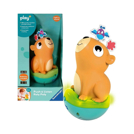 Play+ Push & Listen Roly Poly Capybara | Luxury Home Accessories | Heulog Glow