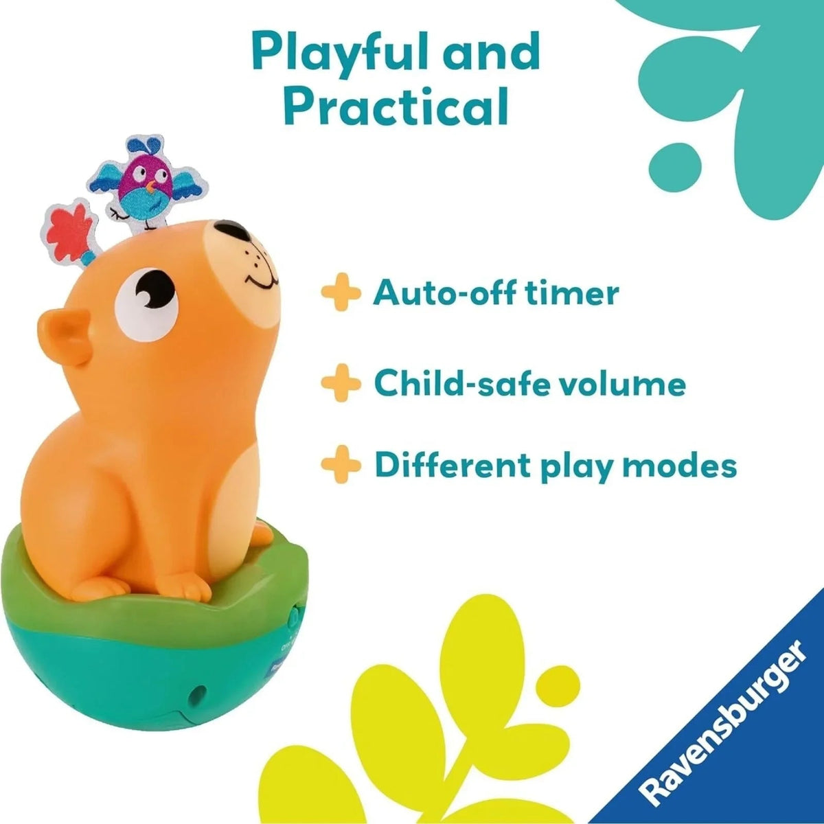 Play+ Push & Listen Roly Poly Capybara | Luxury Home Accessories | Heulog Glow