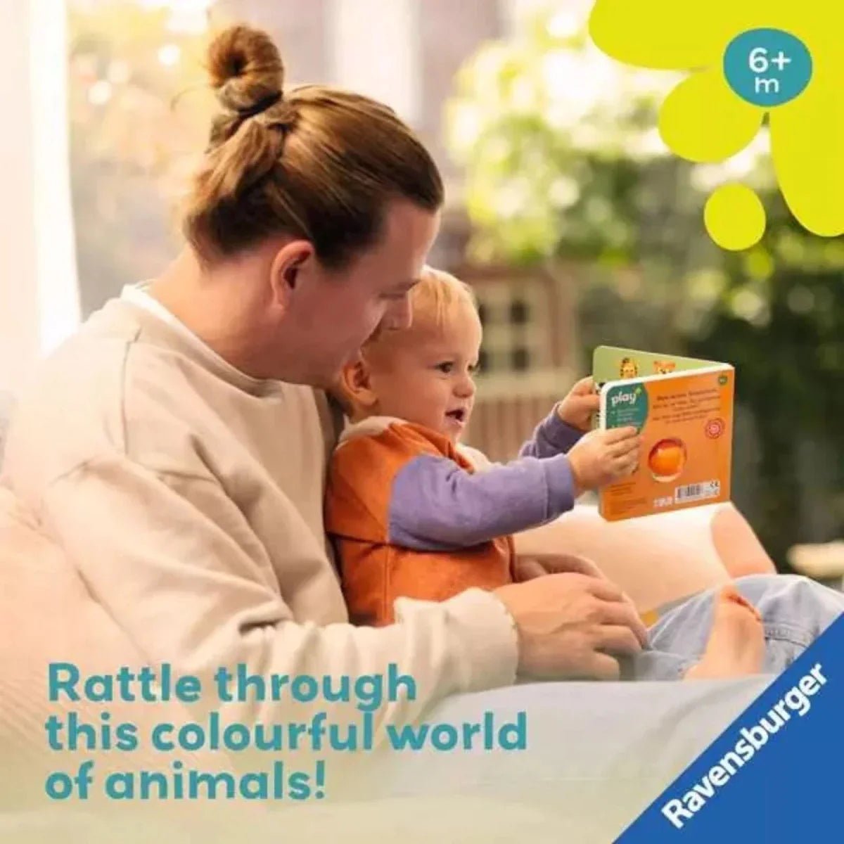Play+ Ready Steady Shake Rattle Book - First Animals | Luxury Home Accessories | Heulog Glow