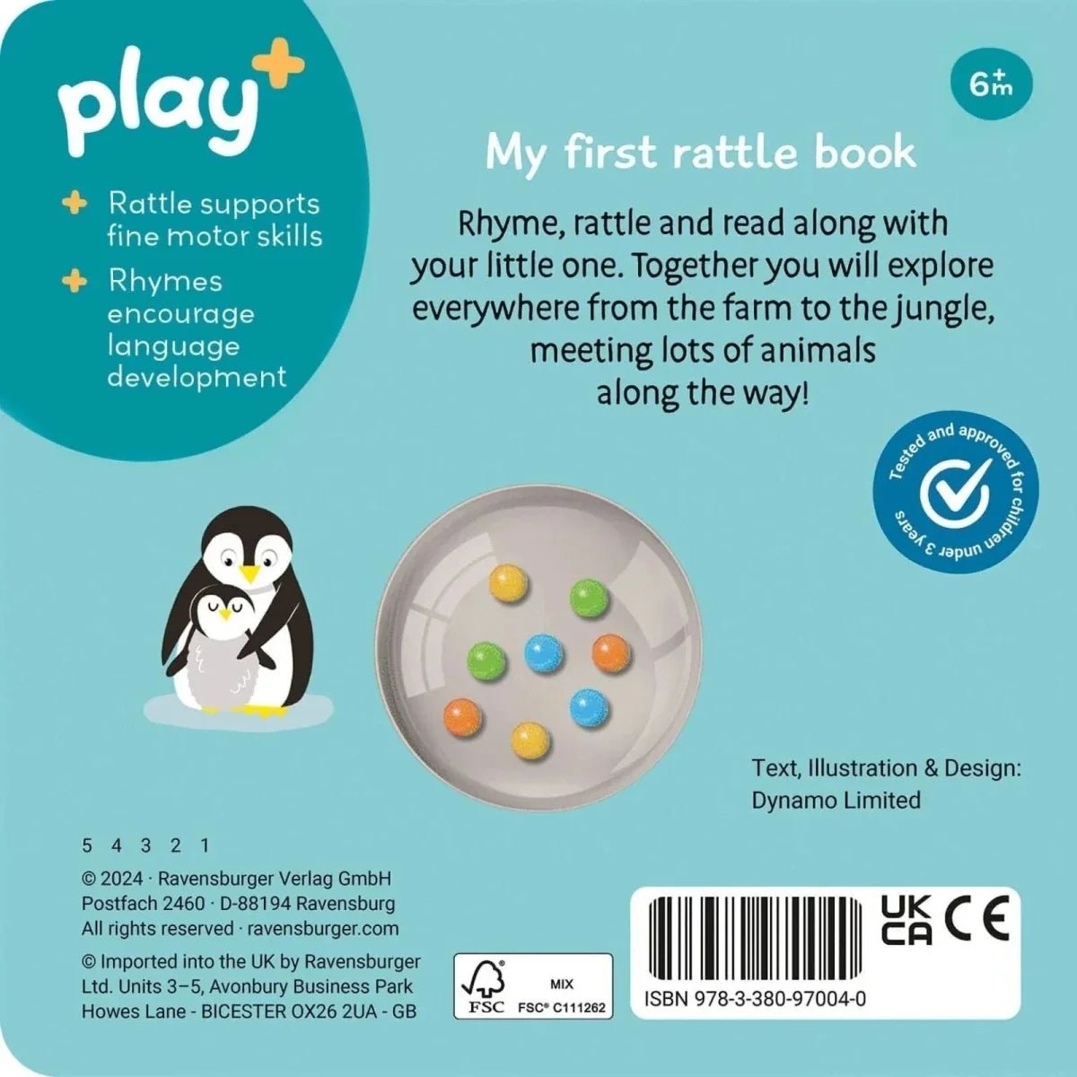 Play+ Ready Steady Shake Rattle Book - First Animals | Luxury Home Accessories | Heulog Glow