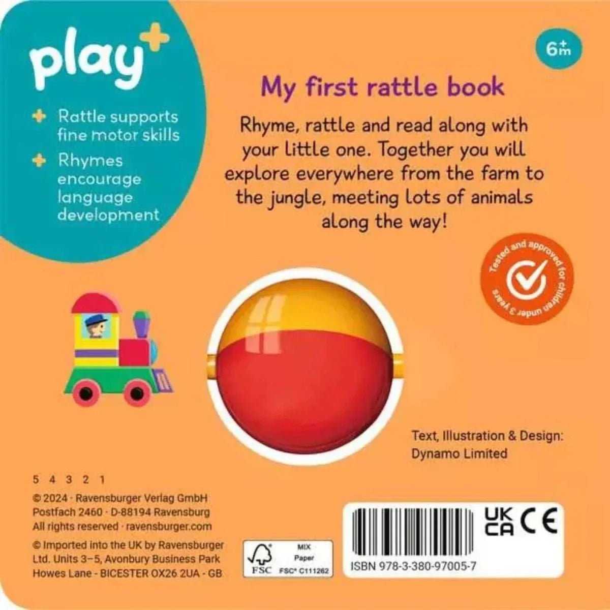 Play+ Ready Steady Shake Rattle Book - First Toy | Luxury Home Accessories | Heulog Glow
