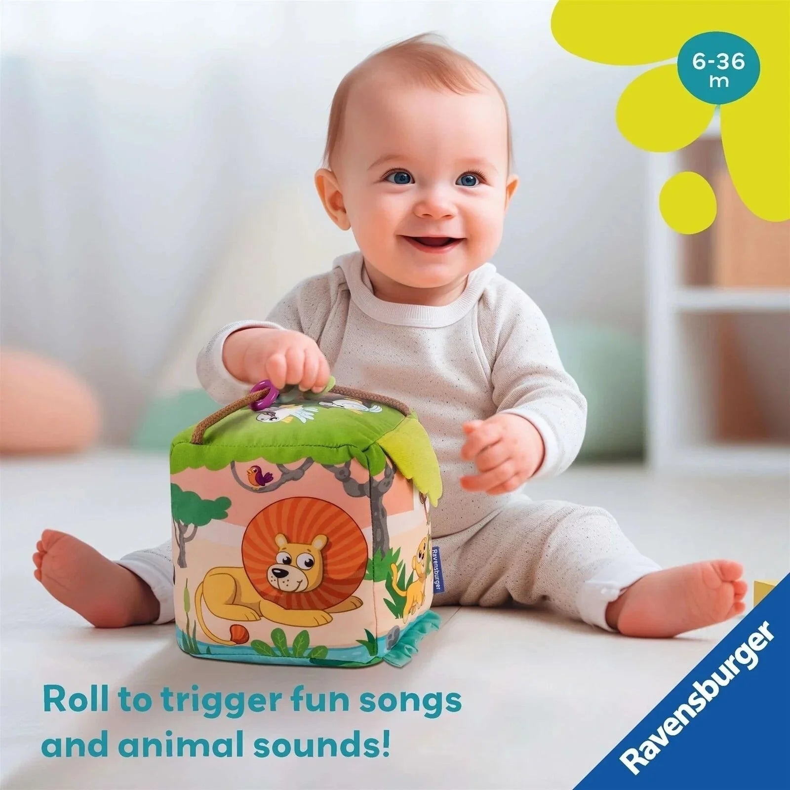 Play+ Roll & Play Sound Cube Wild Animals | Luxury Home Accessories | Heulog Glow