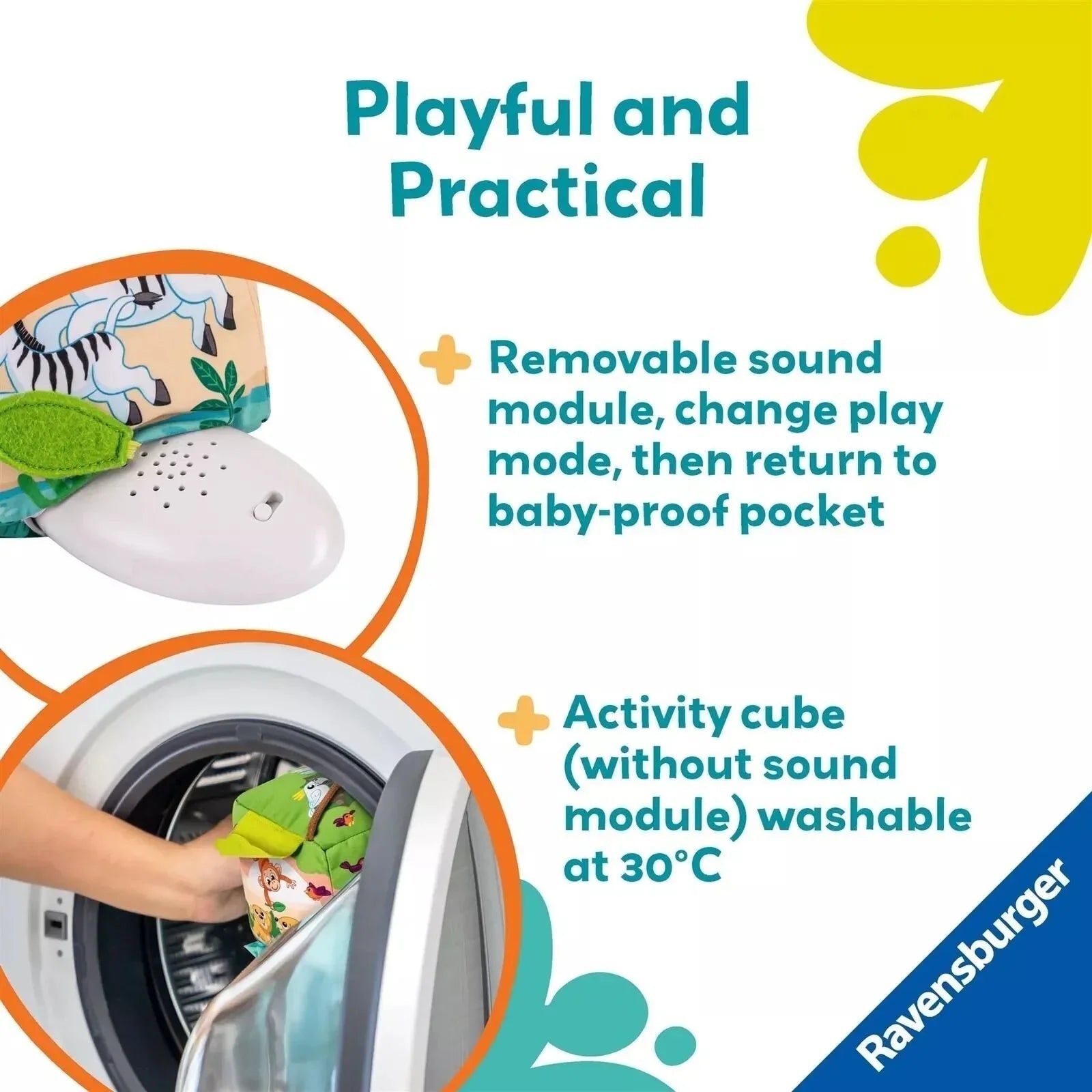 Play+ Roll & Play Sound Cube Wild Animals | Luxury Home Accessories | Heulog Glow
